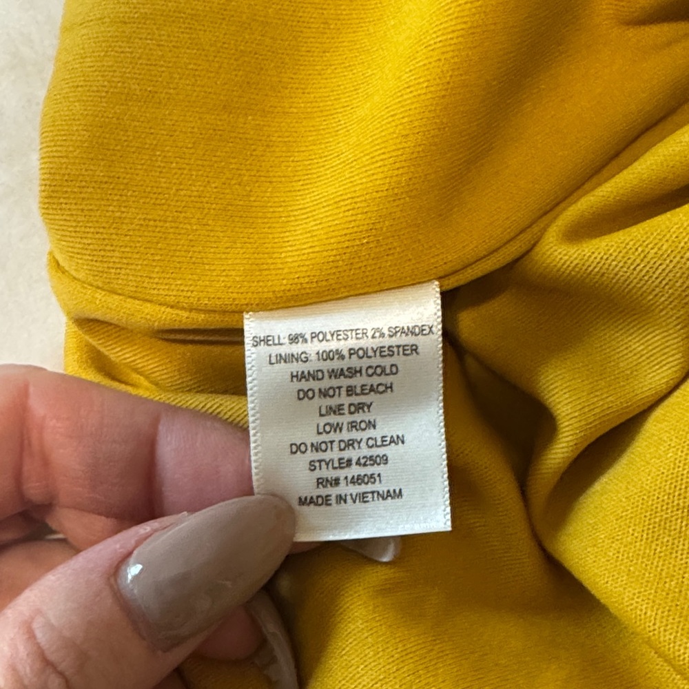 Monteau Mustard and White Striped Top - Picture 4 of 4